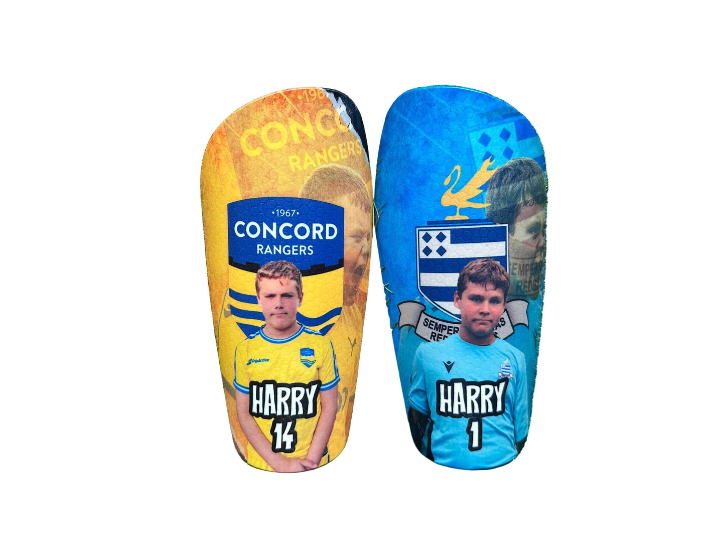 Personalised Football Shin Pads – Custom Name & Number