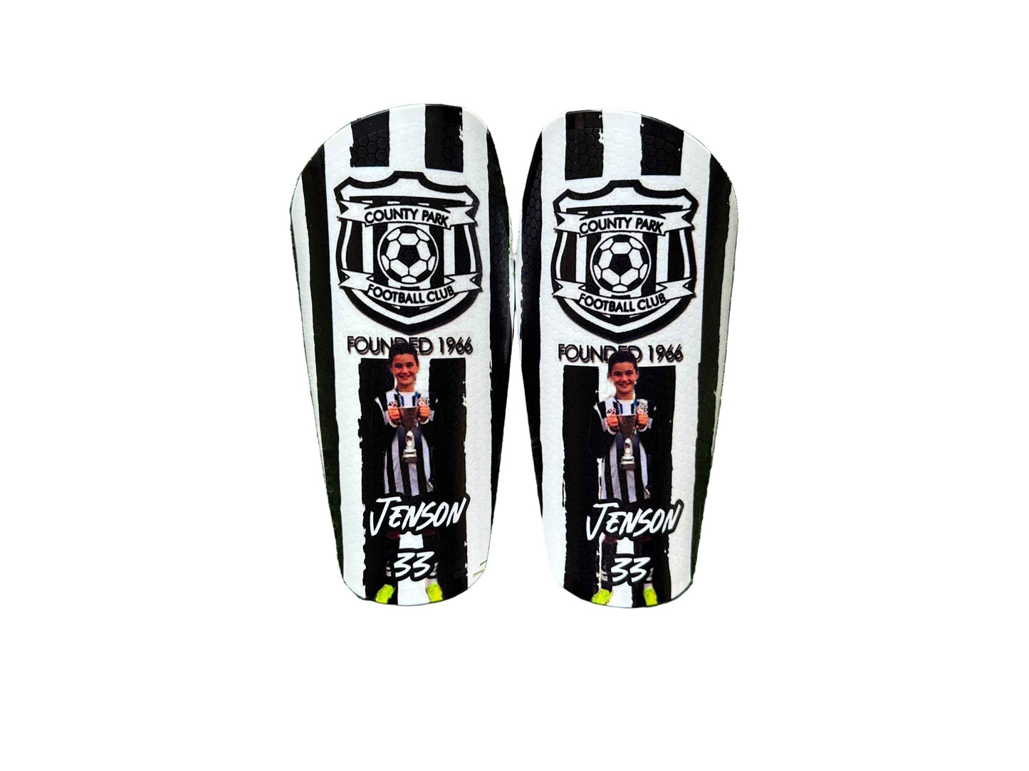 Personalised Football Shin Pads – Custom Name & Number