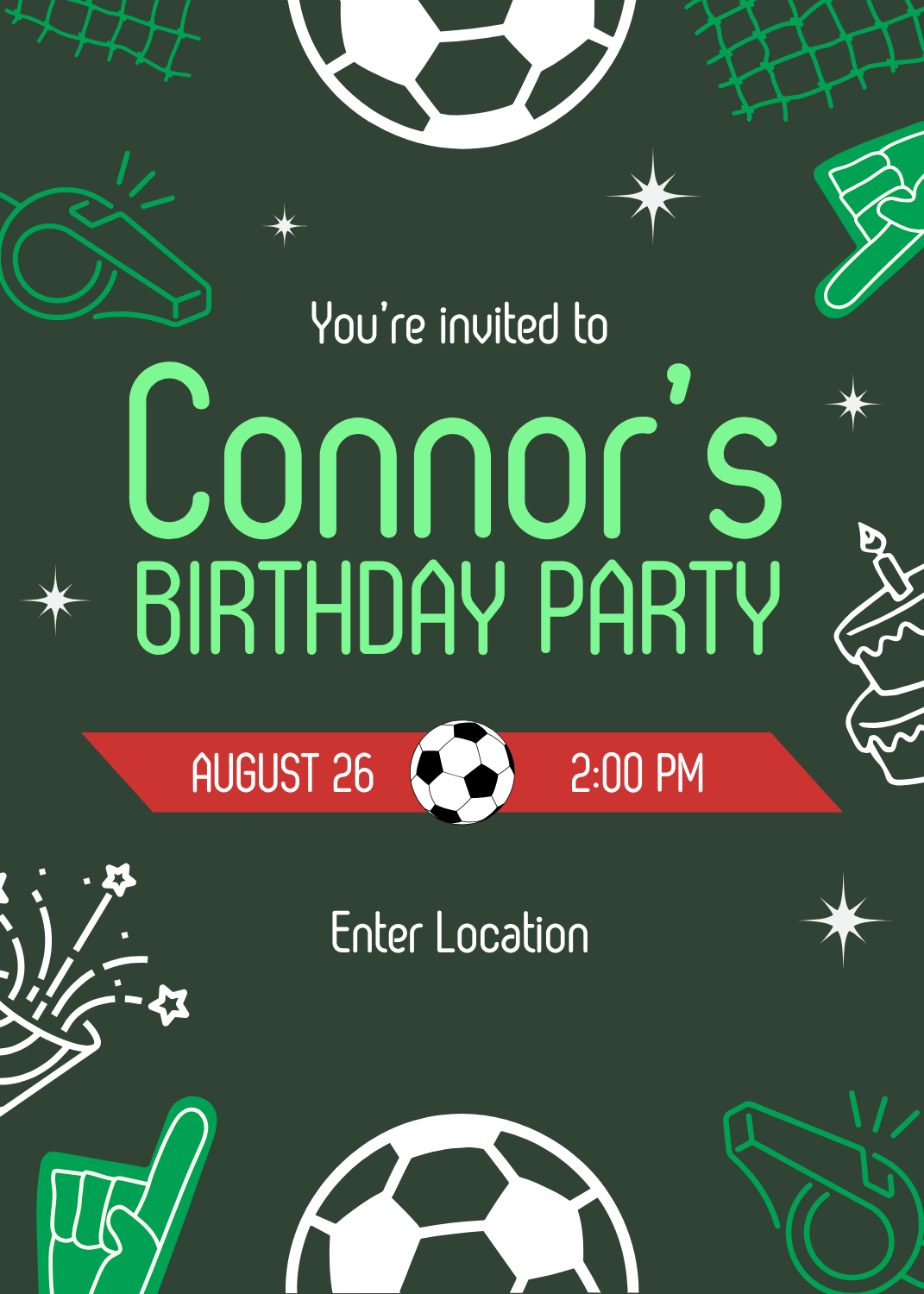 Editable Birthday Invitation