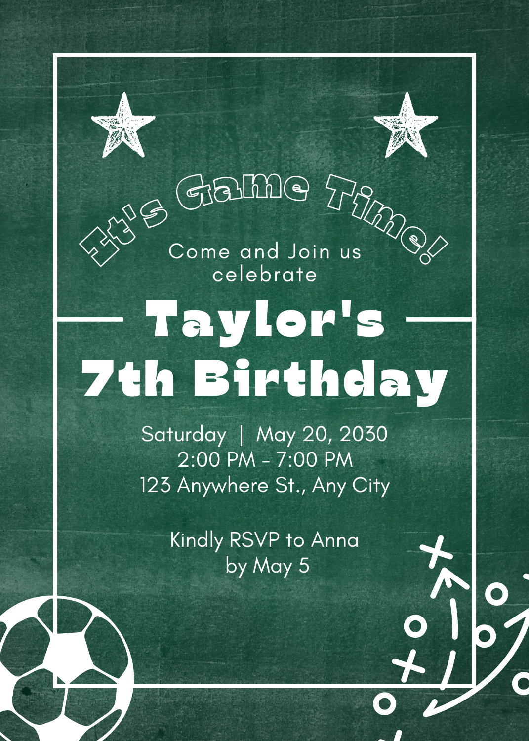 Editable Birthday Invitation