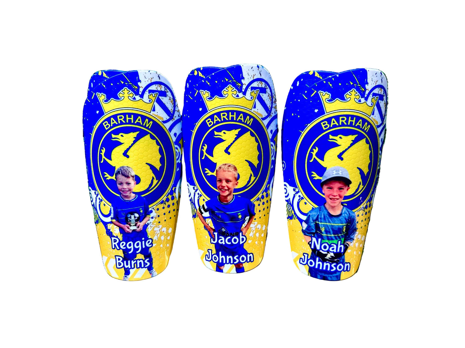 Personalised Football Shin Pads – Custom Name & Number