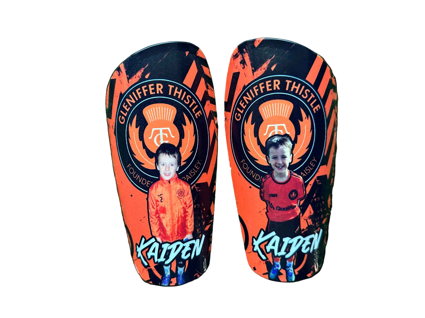 Personalised Football Shin Pads – Custom Name & Number